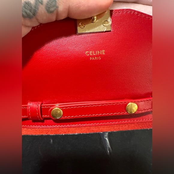 Celine Leather Wallet Crossbody Red Iphone holder - Picture 10 of 15
